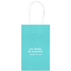 Eat Drink Be Married Medium Twisted Handled Bags