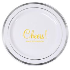 Perfect Cheers Premium Banded Plastic Plates