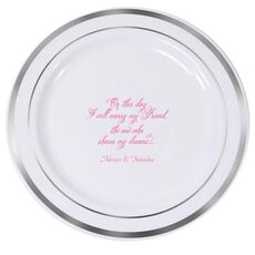 Elegant Marry My Friend Premium Banded Plastic Plates