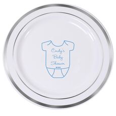 Baby Onesie Premium Banded Plastic Plates