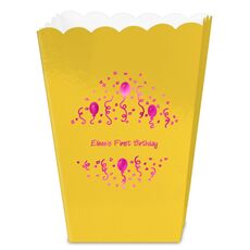 Balloons and Streamers Mini Popcorn Boxes