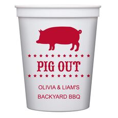 BBQ Pig Stadium Cups