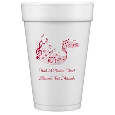 Musical Staff Styrofoam Cups