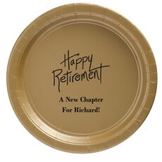 Fun Happy Retirement Paper Plates