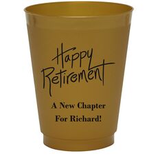 Fun Happy Retirement Colored Shatterproof Cups