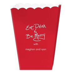 Fun Eat Drink & Be Merry Mini Popcorn Boxes