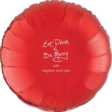 Fun Eat Drink & Be Merry Mylar Balloons