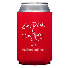 Fun Eat Drink & Be Merry Collapsible Koozies