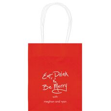 Fun Eat Drink & Be Merry Mini Twisted Handled Bags