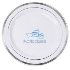 Yacht Premium Banded Plastic Plates