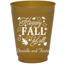 Happy Fall Y'all Colored Shatterproof Cups