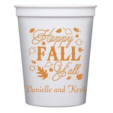 Happy Fall Y'all Stadium Cups