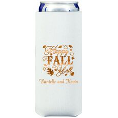 Happy Fall Y'all Collapsible Slim Koozies