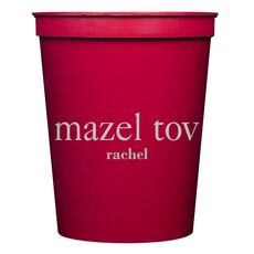 Big Word Mazel Tov Stadium Cups