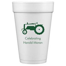 Tractor Styrofoam Cups