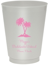 Palm Trees Colored Shatterproof Cups