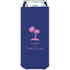 Palm Trees Collapsible Slim Koozies