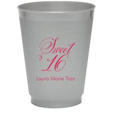 Elegant Sweet Sixteen Colored Shatterproof Cups