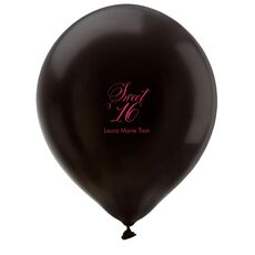 Elegant Sweet Sixteen Latex Balloons