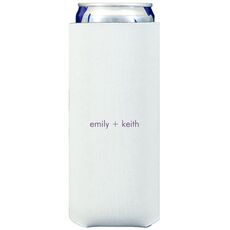 Right Side Name Collapsible Slim Koozies