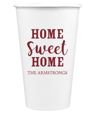 Home Sweet Home Paper Coffee Cups