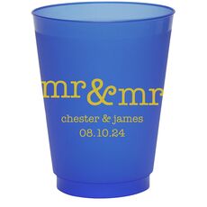Happy Mr & Mr Colored Shatterproof Cups