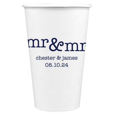 Happy Mr & Mr Paper Coffee Cups