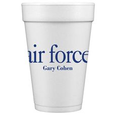 Big Word Air Force Styrofoam Cups