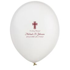 Memorial Cross Latex Balloons