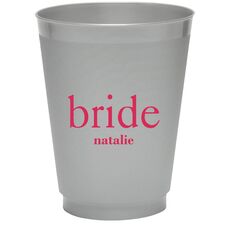 Big Word Bride Colored Shatterproof Cups