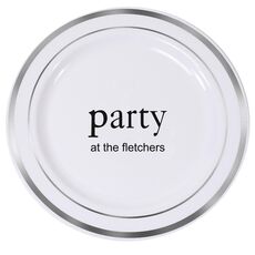 Big Word Party Premium Banded Plastic Plates