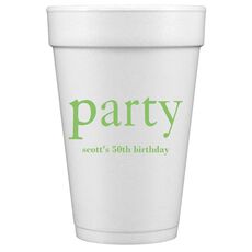 Big Word Party Styrofoam Cups