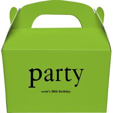 Big Word Party Gable Favor Boxes
