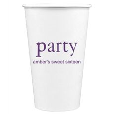 Big Word Party Paper Coffee Cups