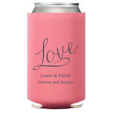 Expressive Script Love Collapsible Koozies