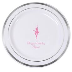 Prima Ballerina Premium Banded Plastic Plates
