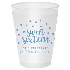 Confetti Dots Sweet Sixteen Shatterproof Cups