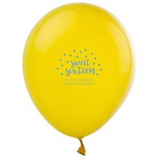 Confetti Dots Sweet Sixteen Latex Balloons