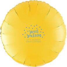Confetti Dots Sweet Sixteen Mylar Balloons