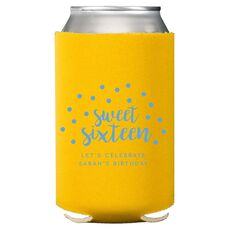 Confetti Dots Sweet Sixteen Collapsible Koozies