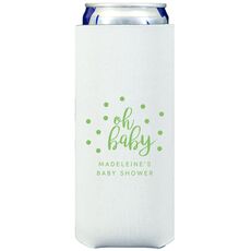 Confetti Dots Oh Baby Collapsible Slim Koozies