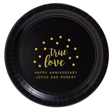 Confetti Dots True Love Paper Plates