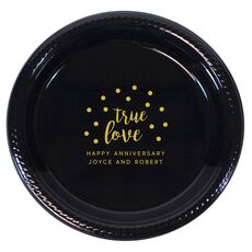 Confetti Dots True Love Plastic Plates