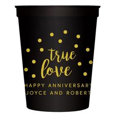 Confetti Dots True Love Stadium Cups