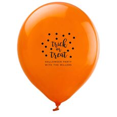 Confetti Dots Trick or Treat Latex Balloons