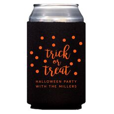 Confetti Dots Trick or Treat Collapsible Koozies