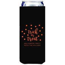 Confetti Dots Trick or Treat Collapsible Slim Koozies