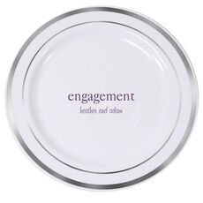 Big Word Engagement Premium Banded Plastic Plates