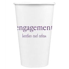 Big Word Engagement Paper Coffee Cups