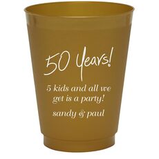 Fun 50 Years Colored Shatterproof Cups